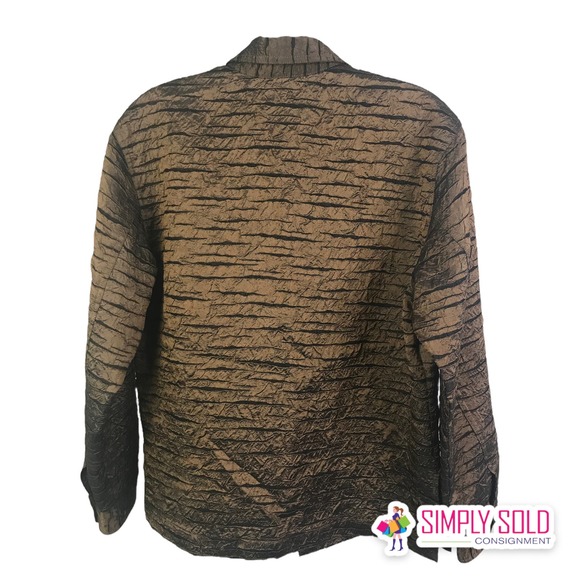 Chico's Design Women's Jacket 3/4 Sleeve Brown Button-Up Collared Lightweight 0 - Picture 2 of 6